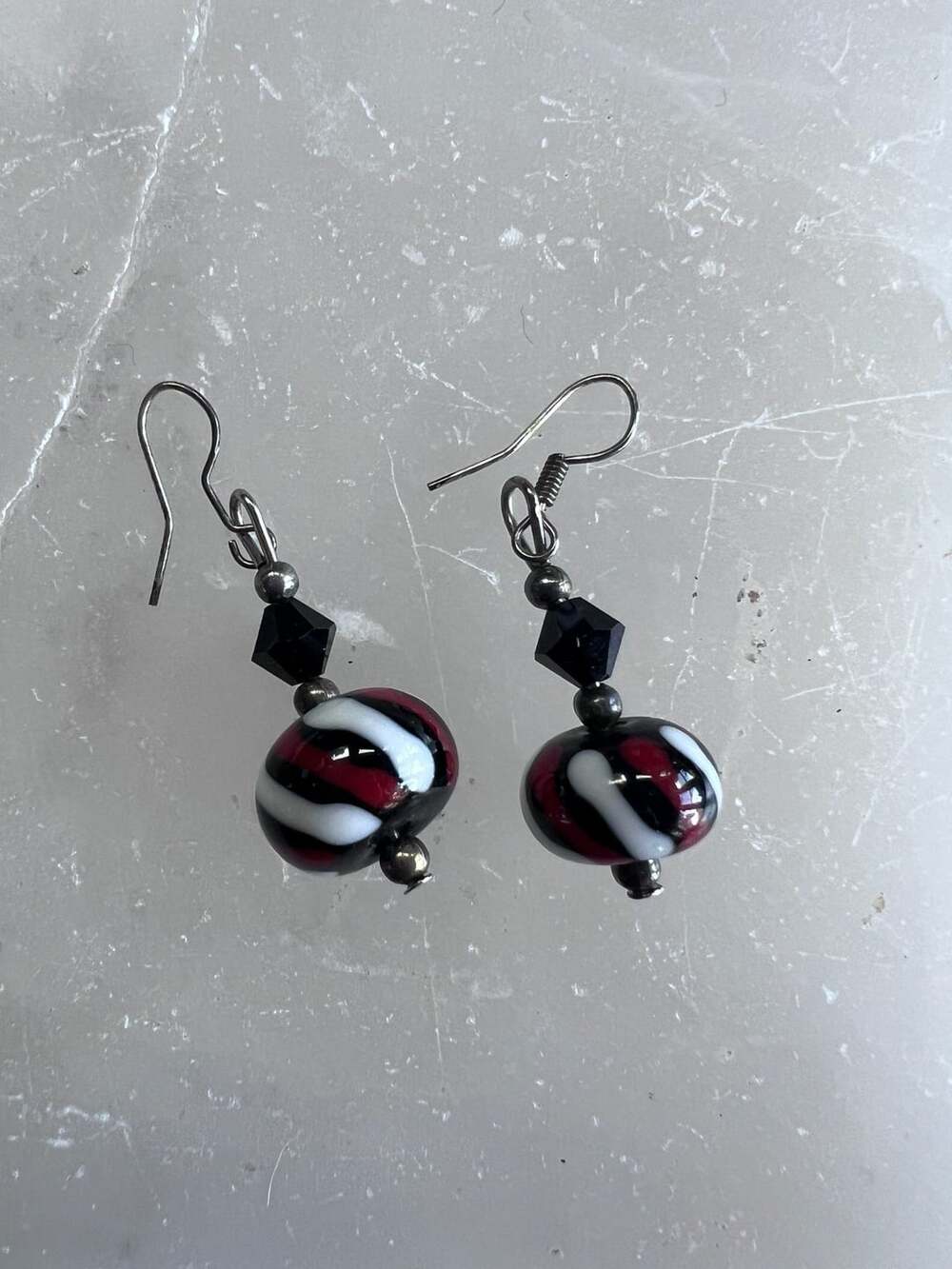 Handmade Beaded Dangle Earrings-Set of 4